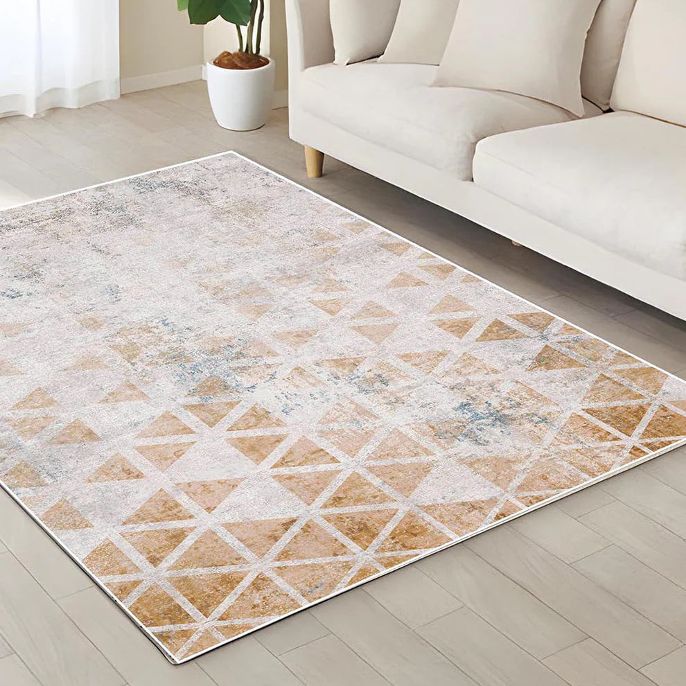 Braun-Beige gemusterter Läufer