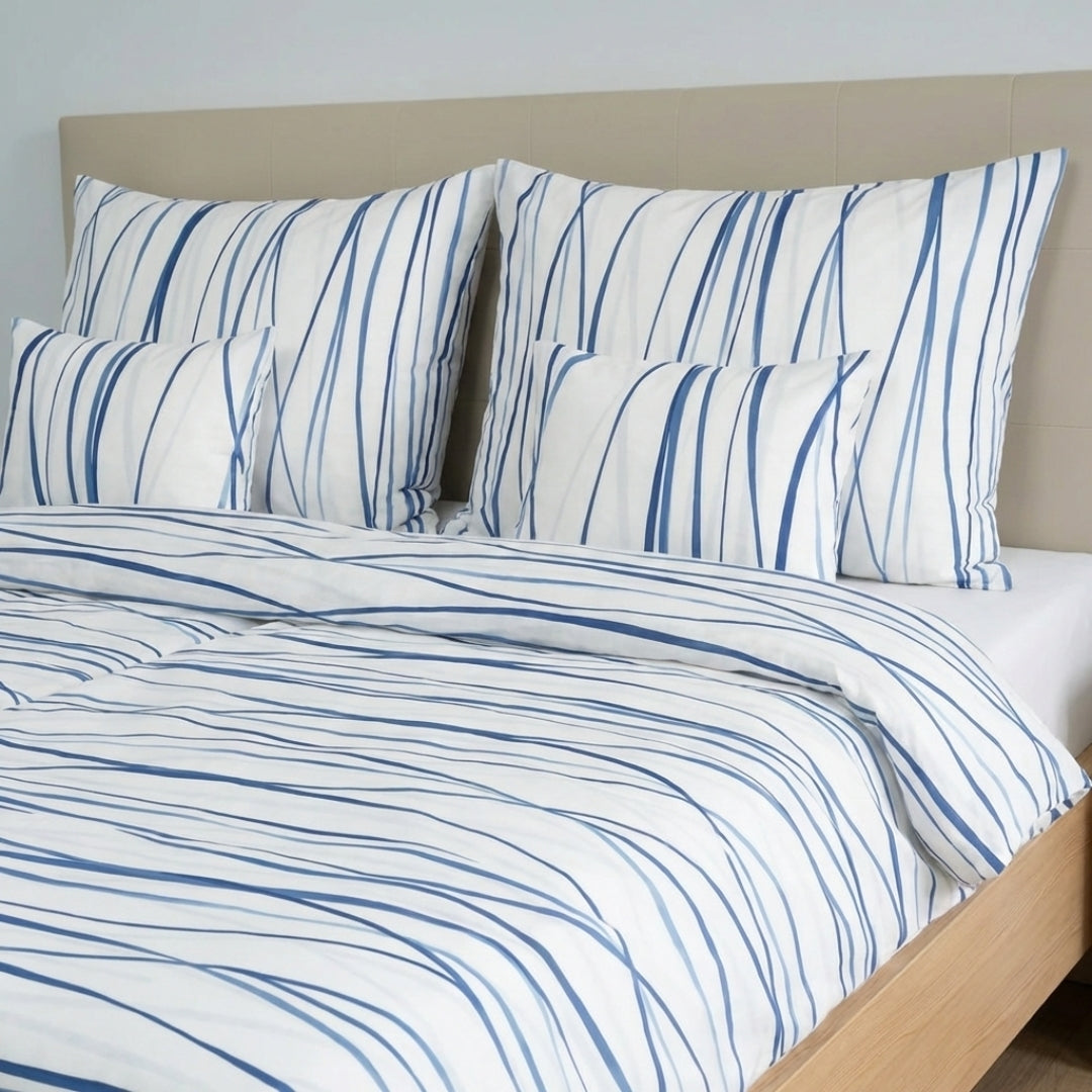 Baumwollbettwäscheset - Blaue Kreise