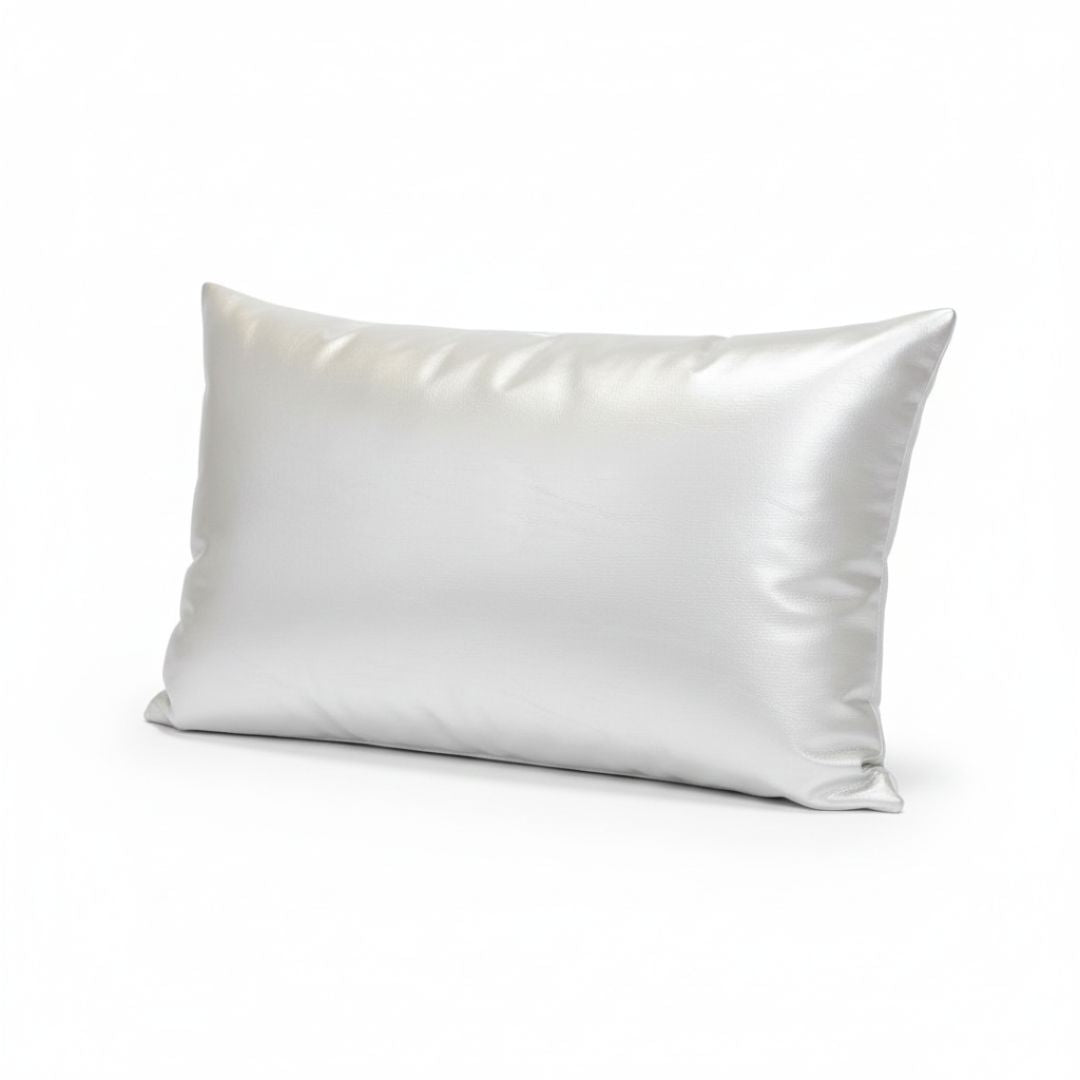 Dekokissen, mit Einlage - Reißverschluss - Silber