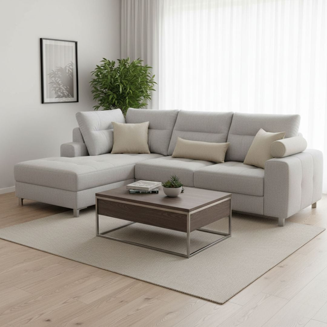 Dekokissen (mit Einlage) 45x45 cm (creme)