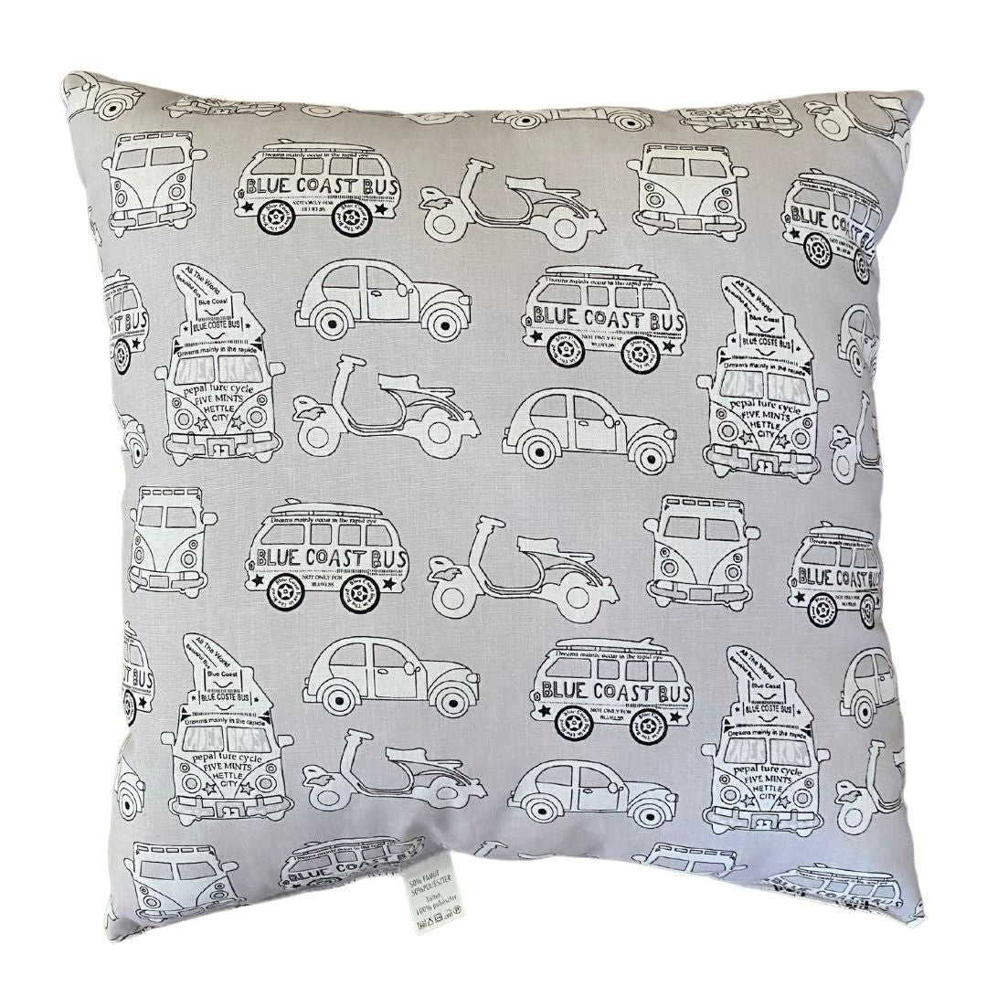 Gray car cushion - 40x40 cm