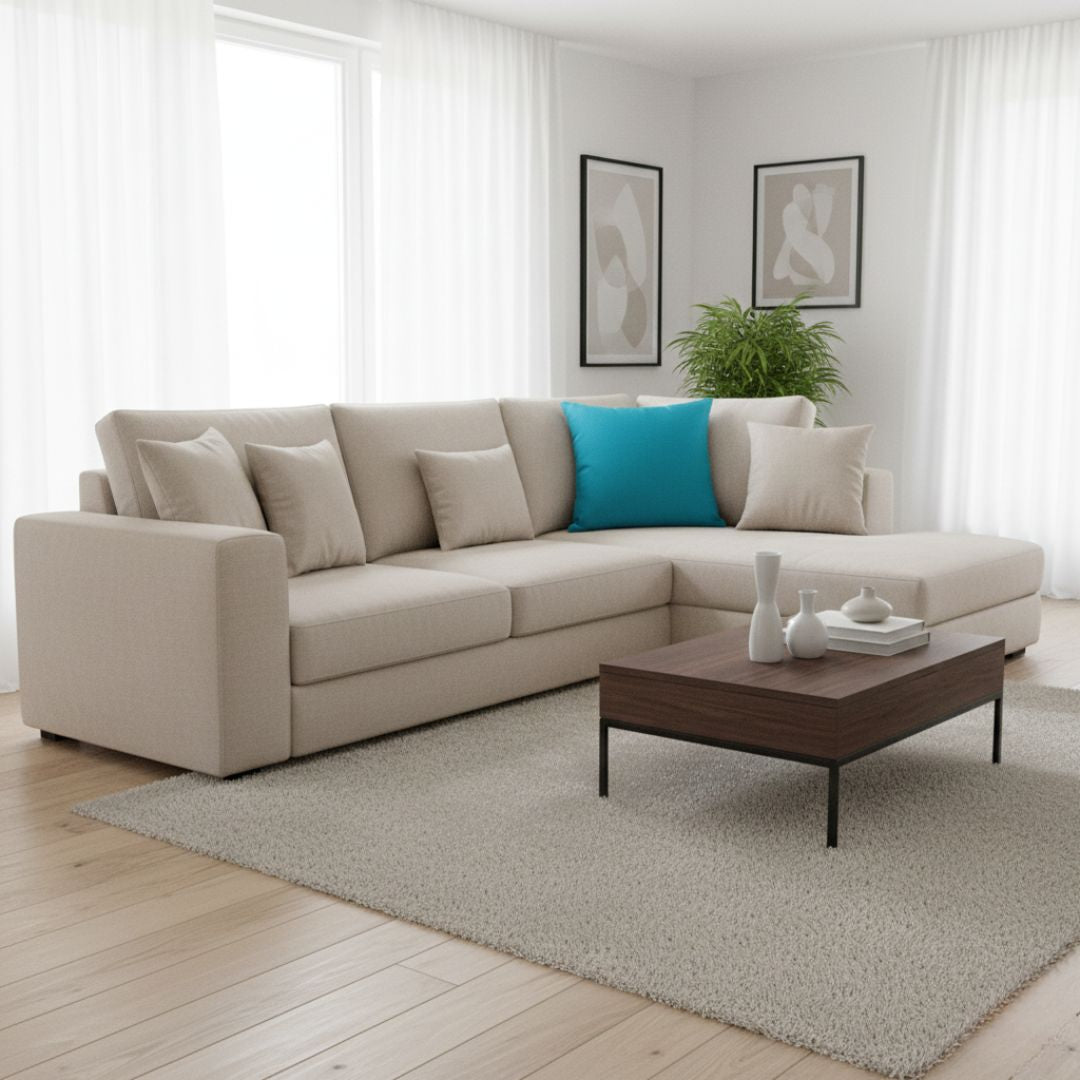 Decorative cushion (with insert) 45x45 cm (cream)