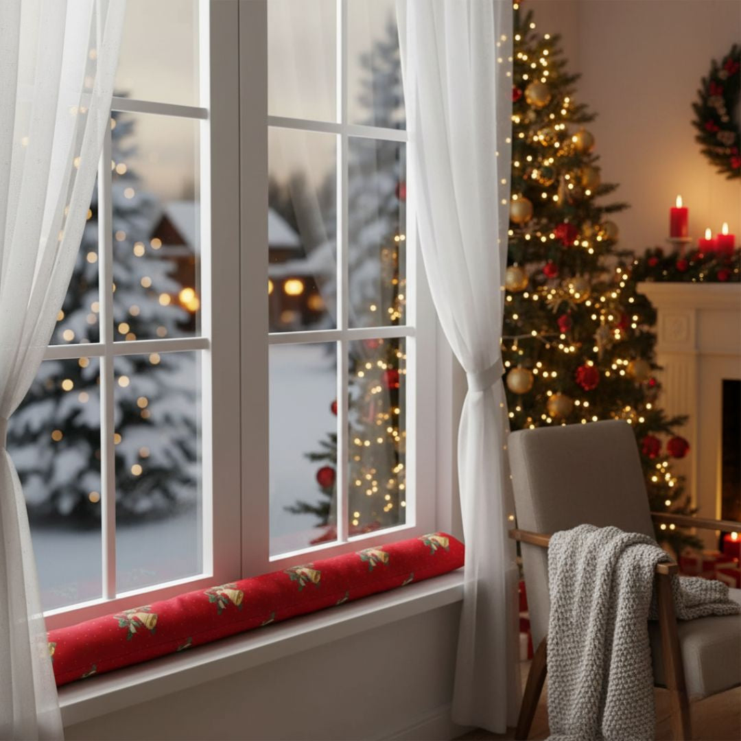 Christmas draft stopper - bell pattern