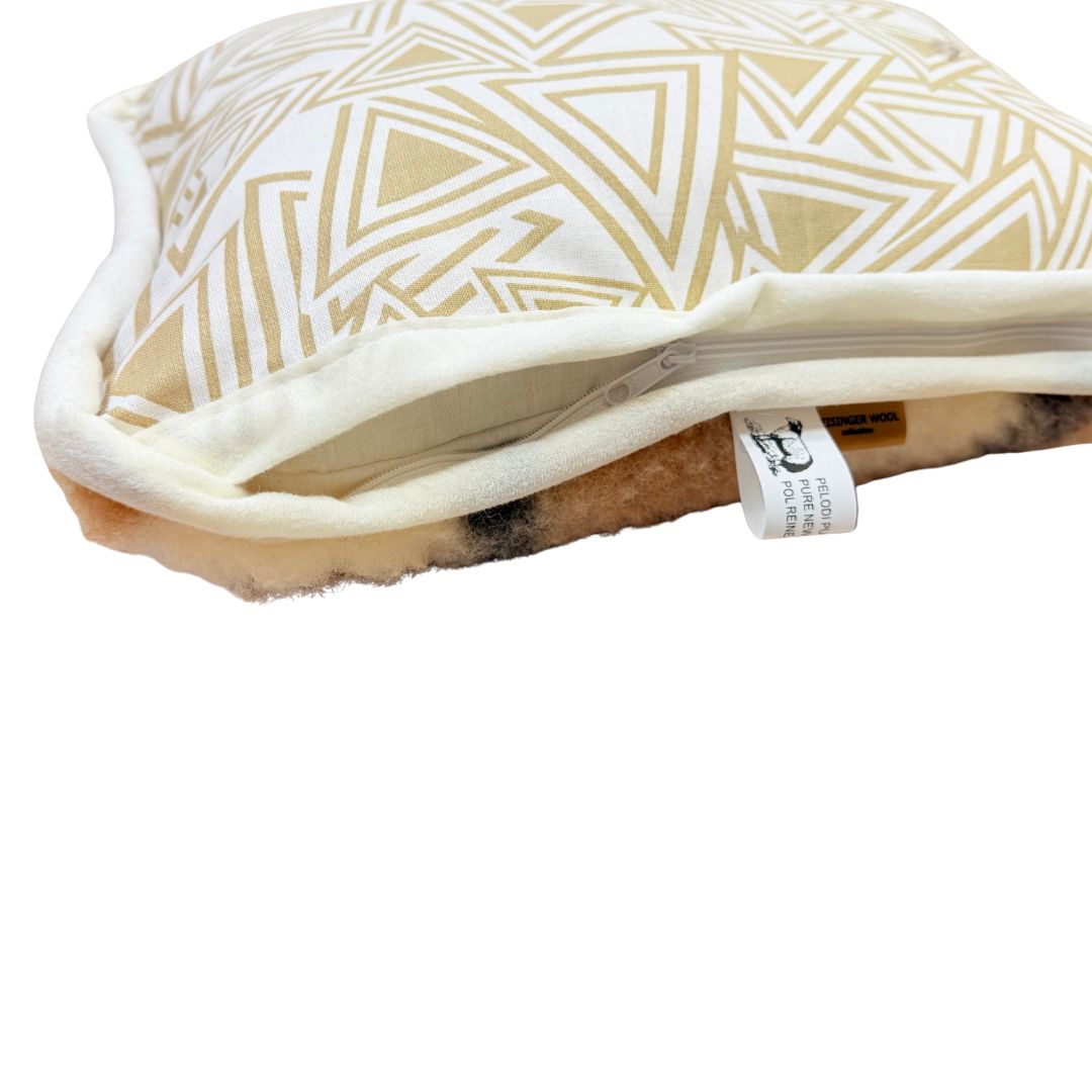 Single-sided wool lavender patterned small pillow - 600 gr/m2 - 40x50 cm