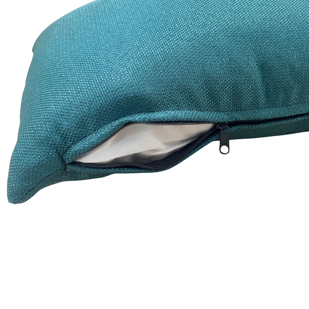 Türkiz díszpárna - betéttel - 30x60 cm