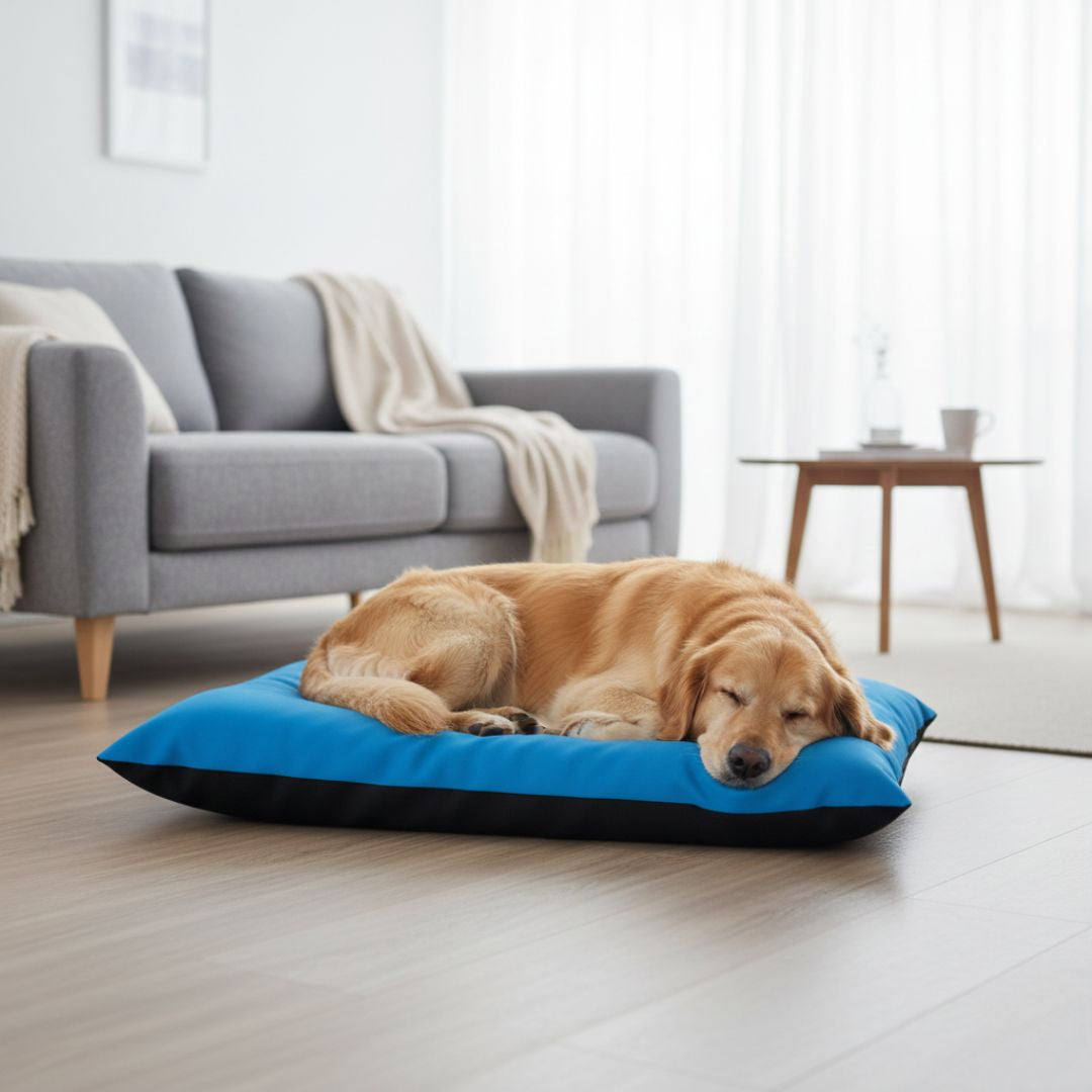 Doppelseitiges Designkissen - Hundebett - blass/dunkelrosa