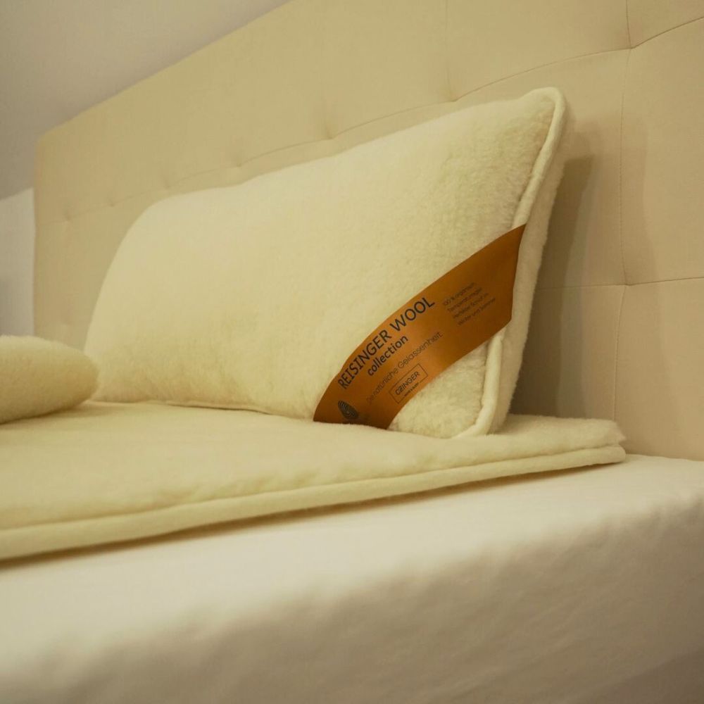 Kaschmir-Wolle Euro-Kissen doppelseitig 550 gr/m2 - 40x80 cm LUXUSQUALITÄT