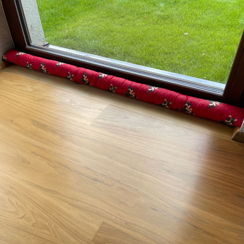 Christmas draft stopper - bell pattern