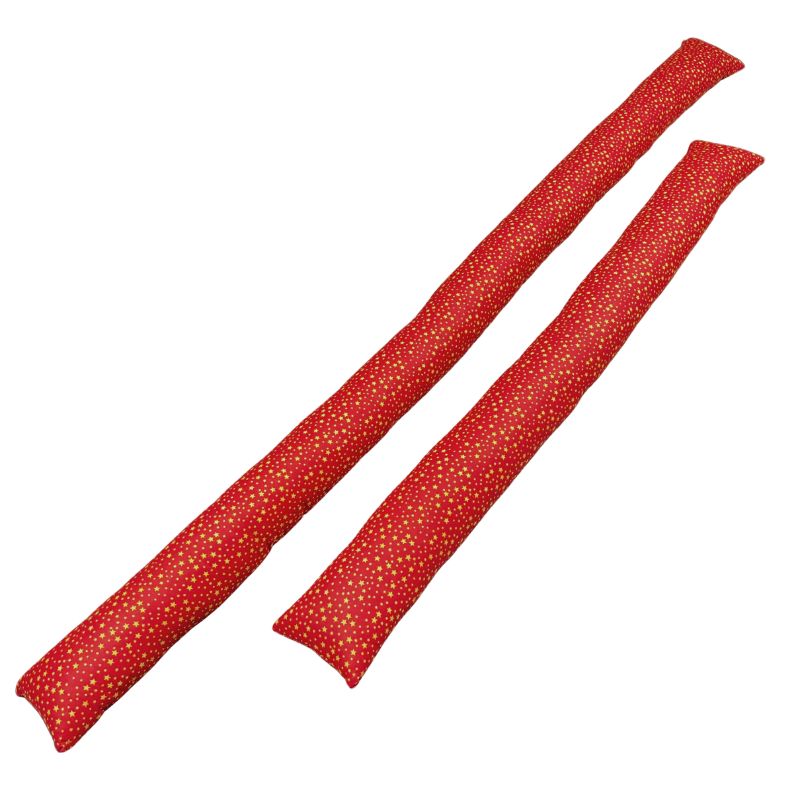 Weihnachtszugluftstopper - Sternmuster