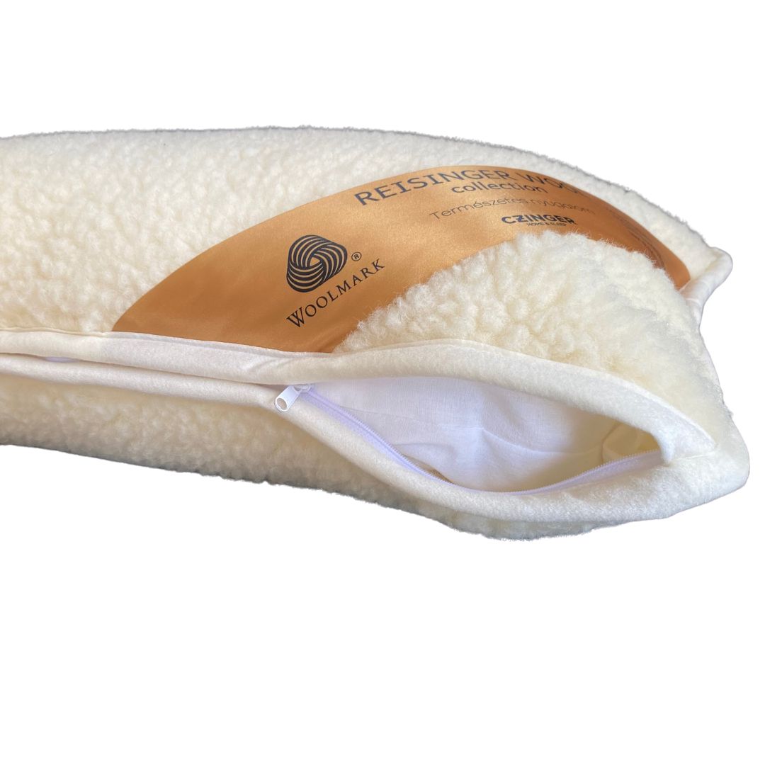 Doppelseitiges Woll-Eurokissen 450 gr/m2 - 40x80 cm