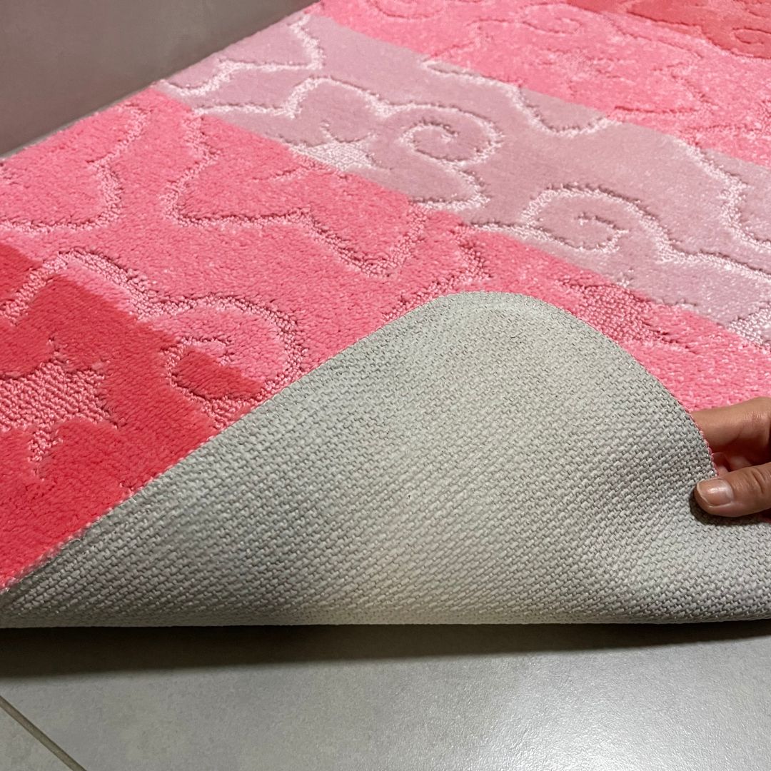 Light gray bathroom rug set - 2 pieces - 50x80, 40x50 cm