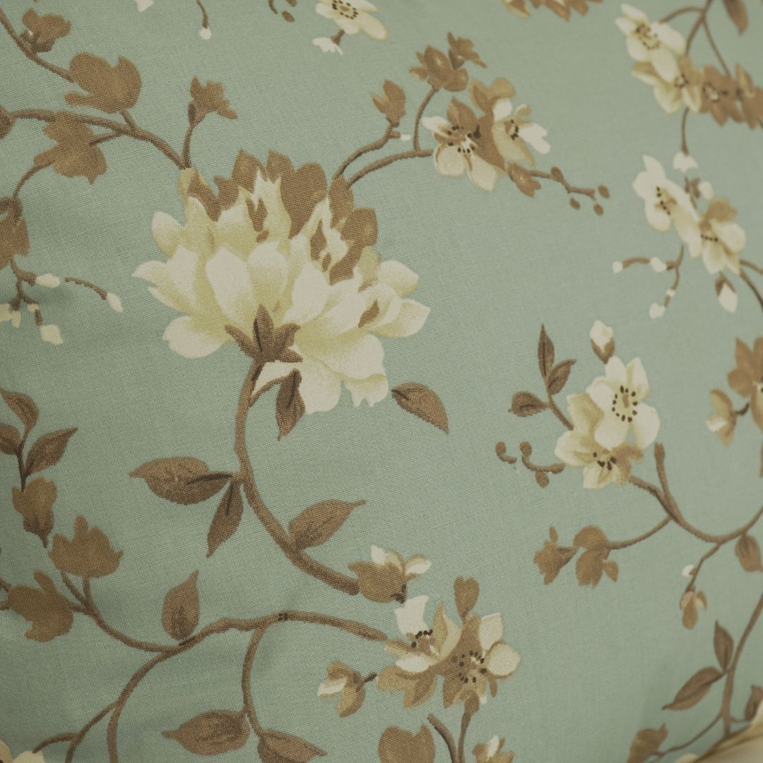 Pamut nagypárnahuzat - Világoskék virágos