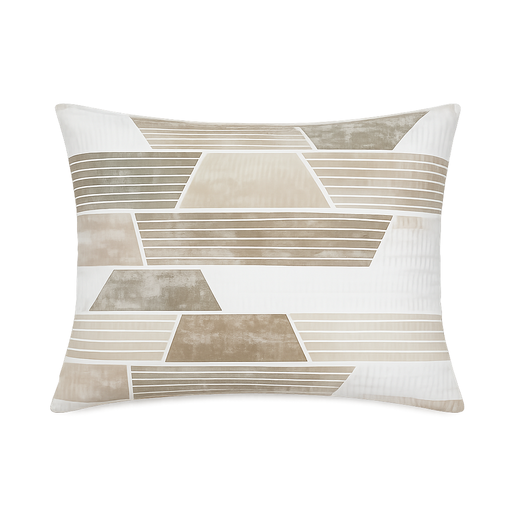 Krepp-Bettwäsche 3er-Set - Braunes Muster