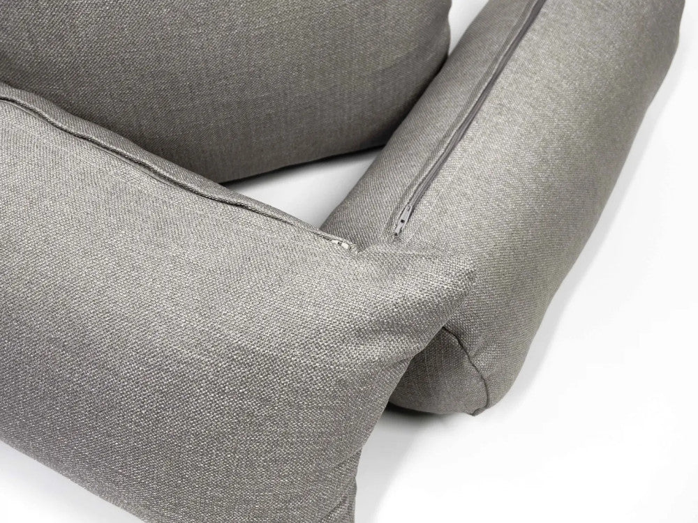 Decorative cushion with insert - zippered - Grey-brown