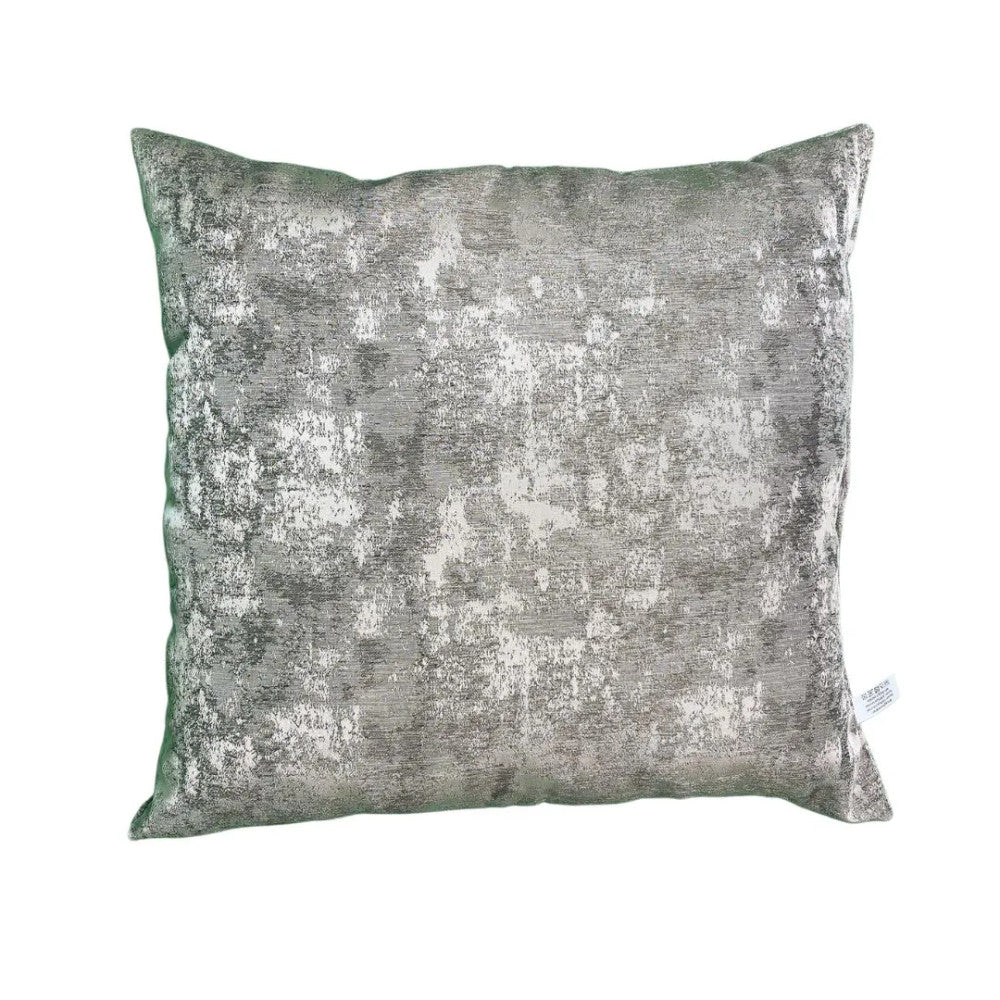 Dekoratives silbernes Kissen - 40x40 cm