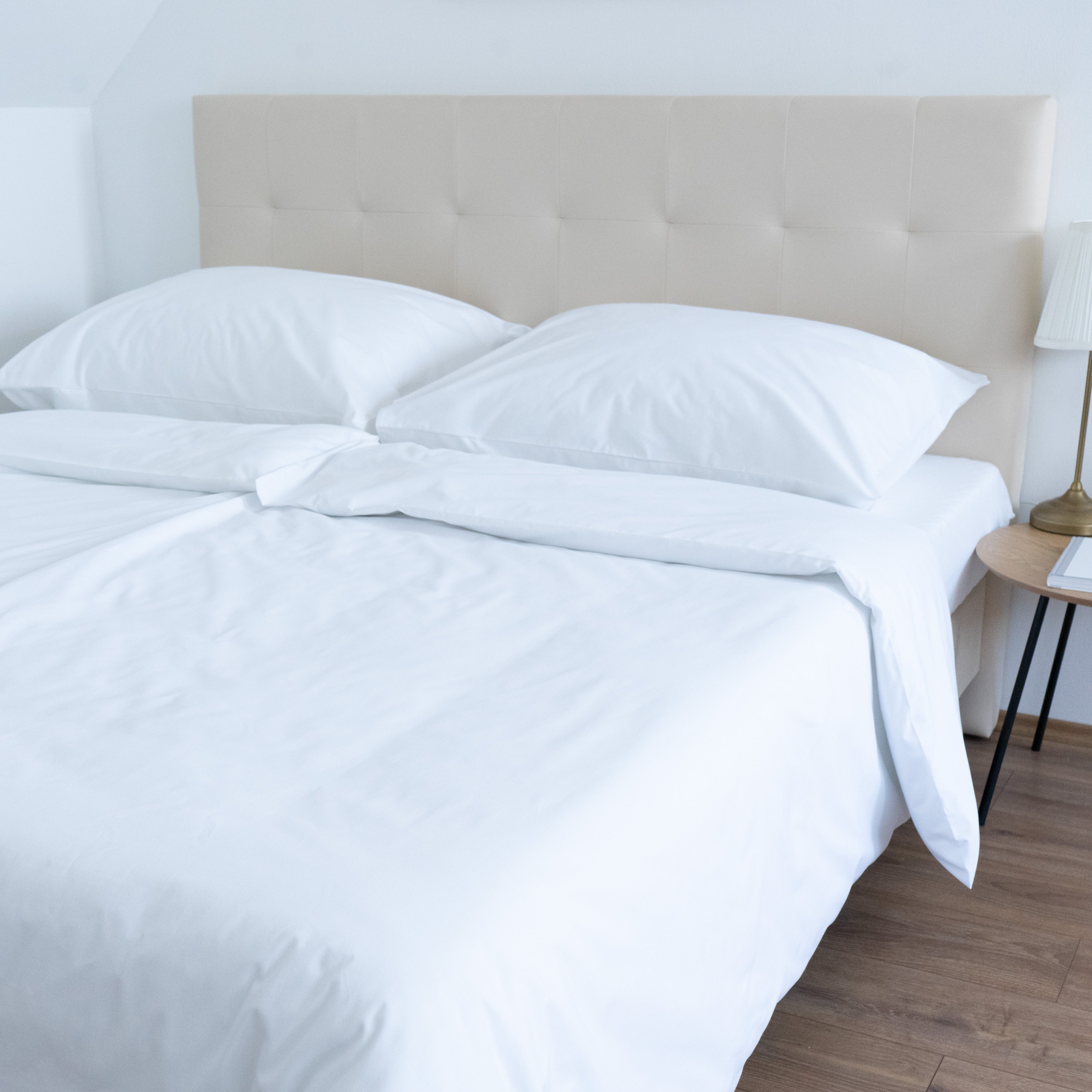 Hotel-Bettlakenset aus 100 % Baumwollleinen – Spannbettlaken – 2er-Set – 146 g/m²