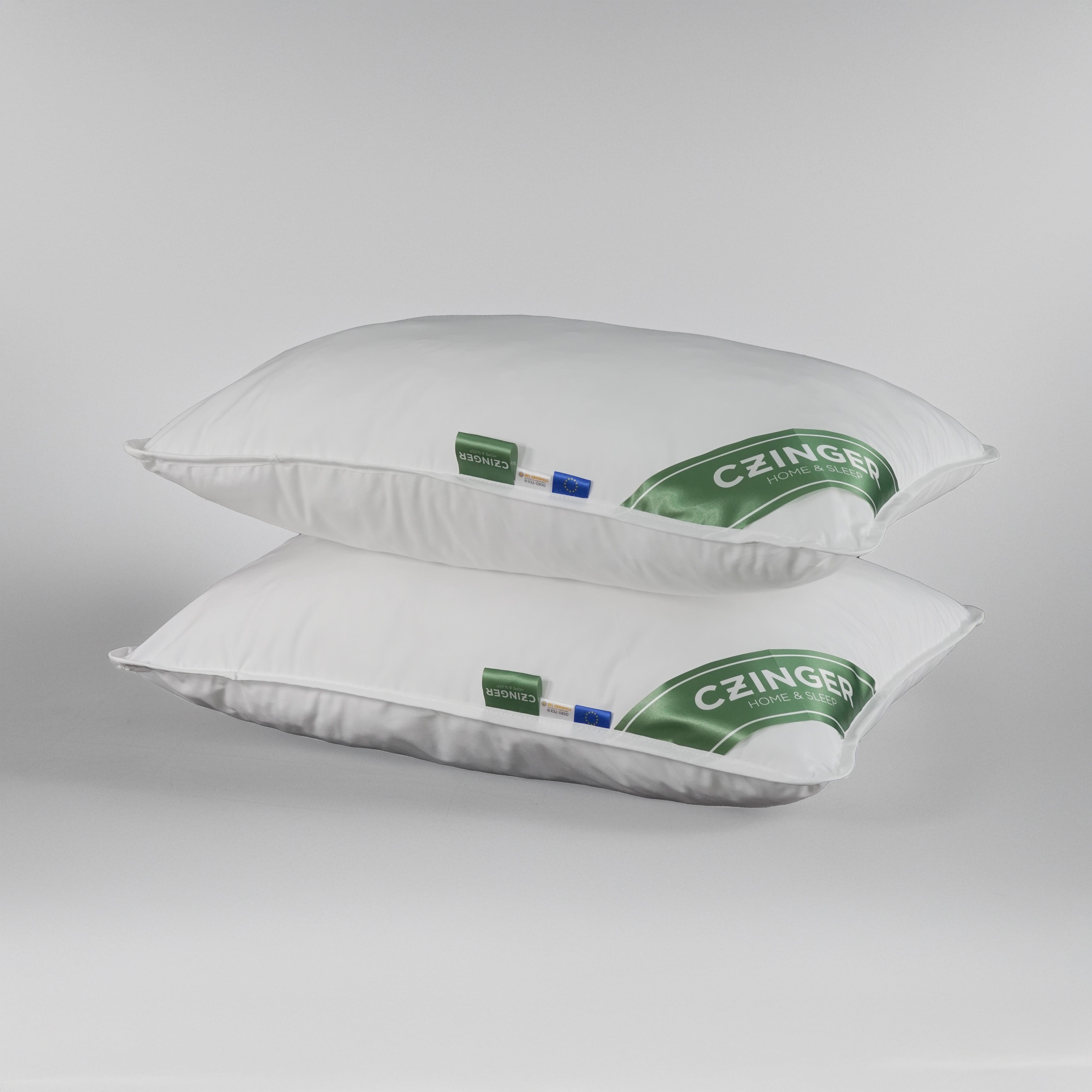 Allergy "STOP" Anti-allergic 2 half pillows - 100% cotton cover with hem band