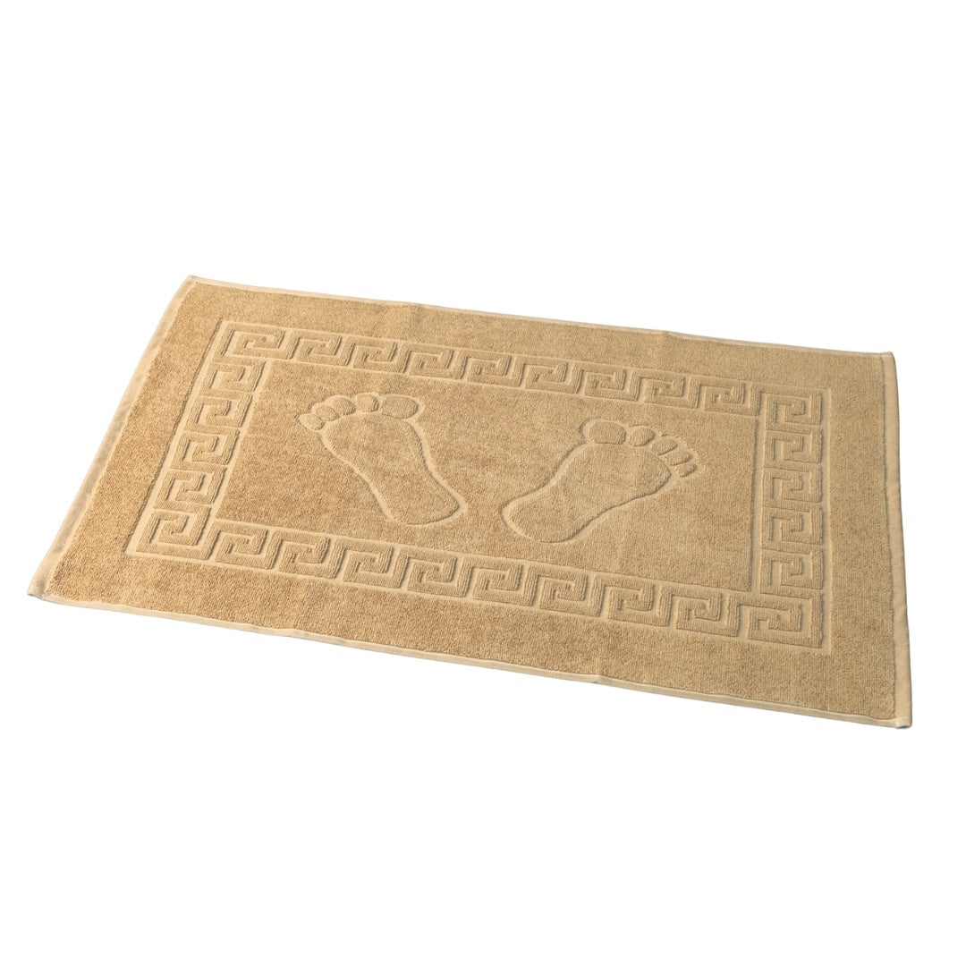 Badewannenausgang - beige mit Fußstütze - 600 gr/m2