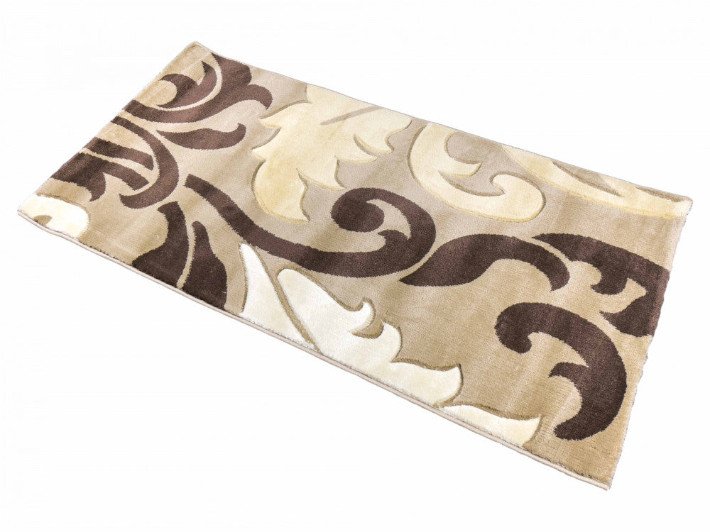 Braun-Beige gemusterter Läufer