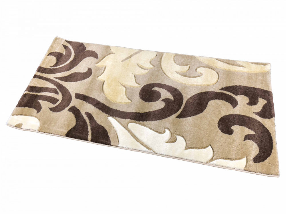 Braun-Beige gemusterter Läufer