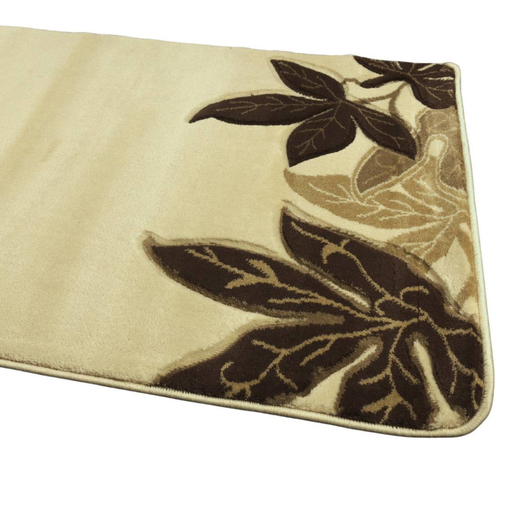 Brown-Beige Leaf Runner