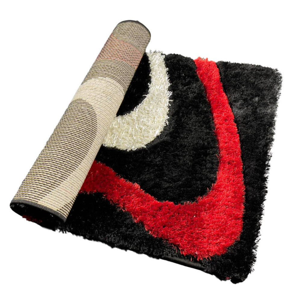 Színes-hullámos hosszú szálú futószőnyeg