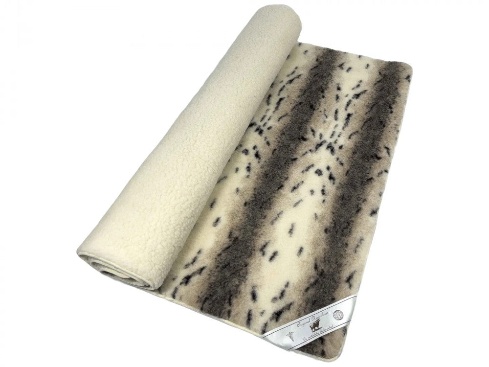 Double-sided wool blanket - Lynx pattern - 550 gr/m2