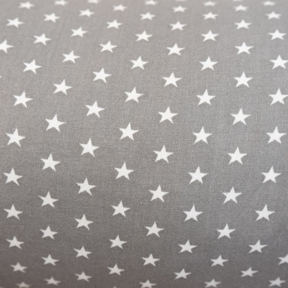 Nagy hengerpárna - szürke csillagmintás