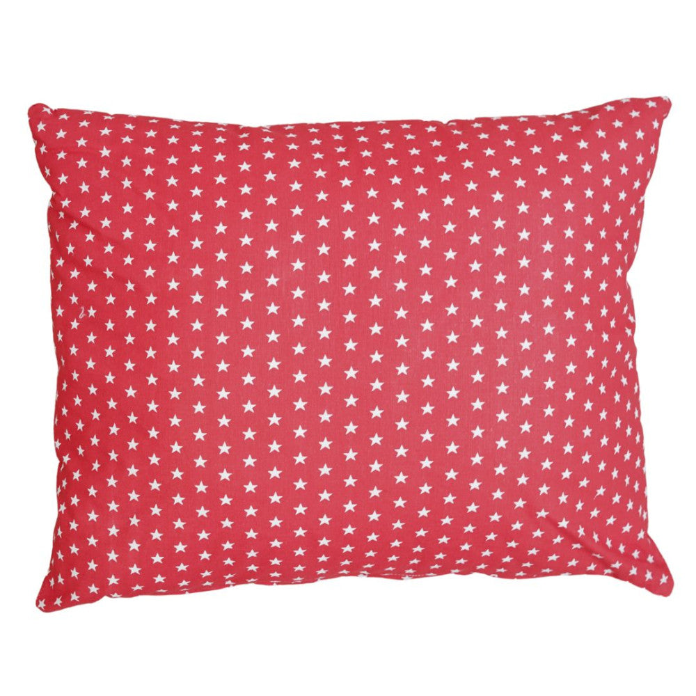 Red star zippered pillow with insert