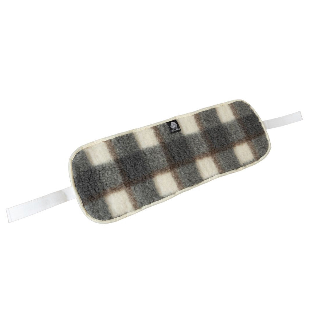Wool kidney warmer - 20x55 cm - medium - gray checkered