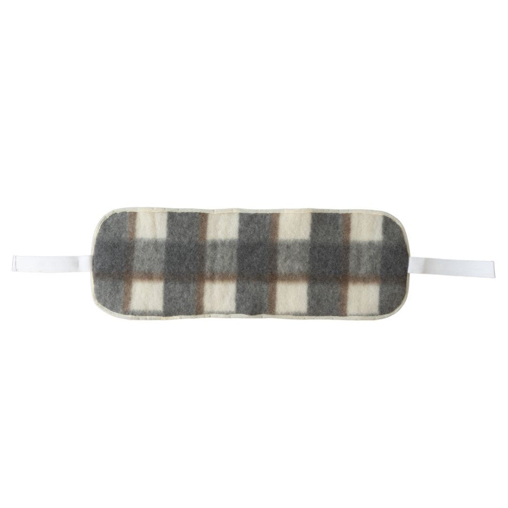 Wool kidney warmer - 20x55 cm - medium - gray checkered