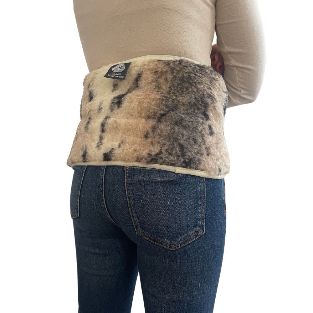 Nierenwärmer aus Wolle - 20x55 cm - mittel - gemustert