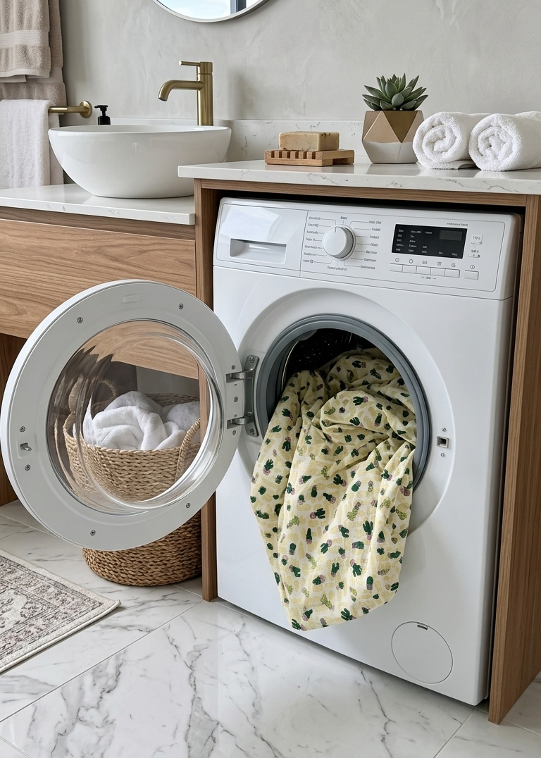 Baumwollbettwäscheset - Blaue Kreise