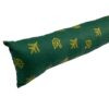 Christmas draught excluder - green/gold pattern