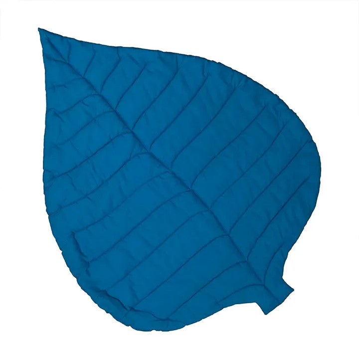 Leaf Kinderspielmatte und Decke - blau