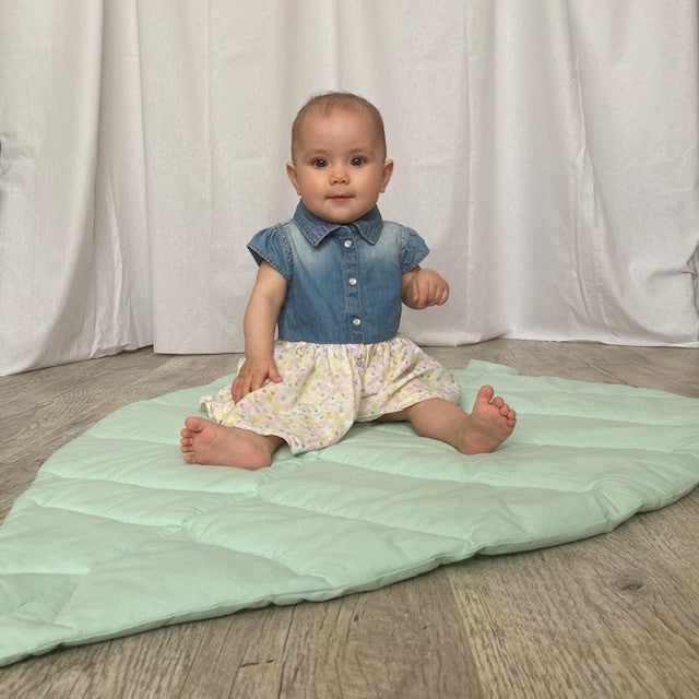 Leaf Kinder-Spielmatte und Decke - Minze