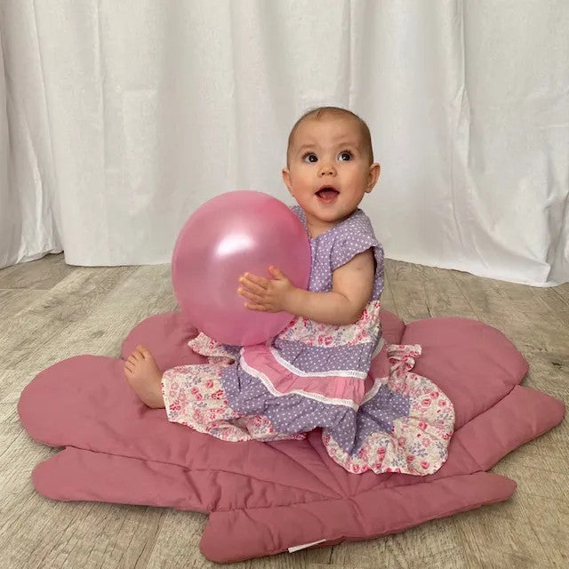 Muschel-Spielmatte und Decke für Kinder - Mauve
