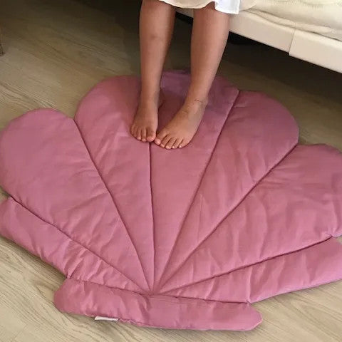 Muschel-Spielmatte und Decke für Kinder - Mauve