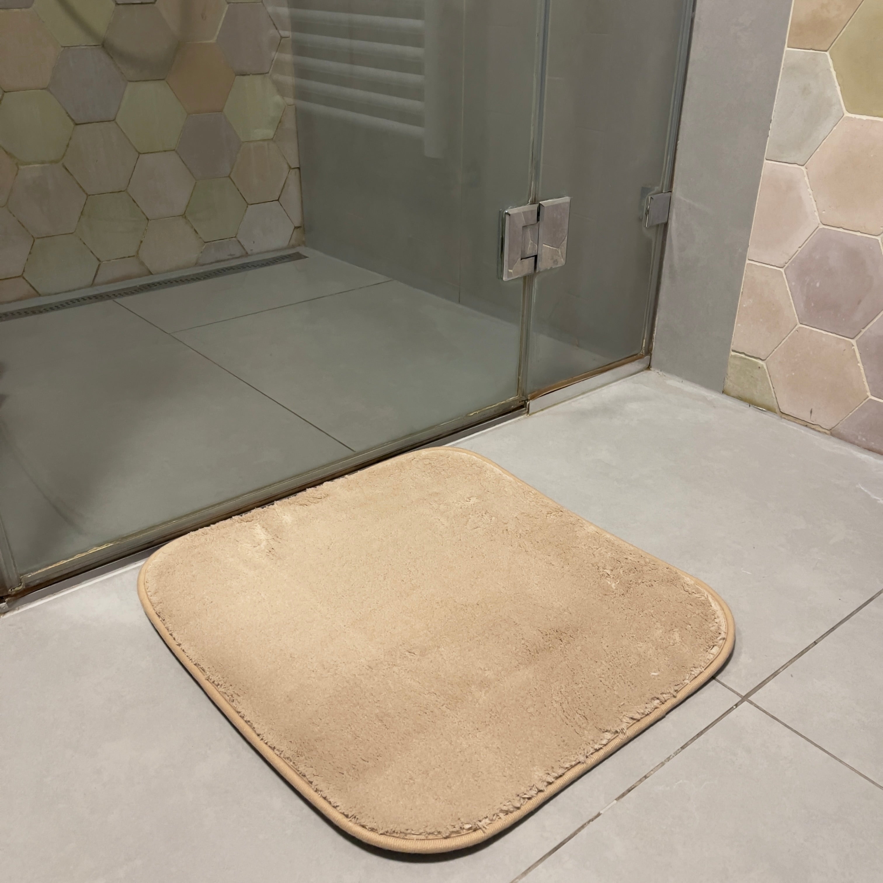 Beige bath mat set - 2 pieces - 50x80, 40x50 cm