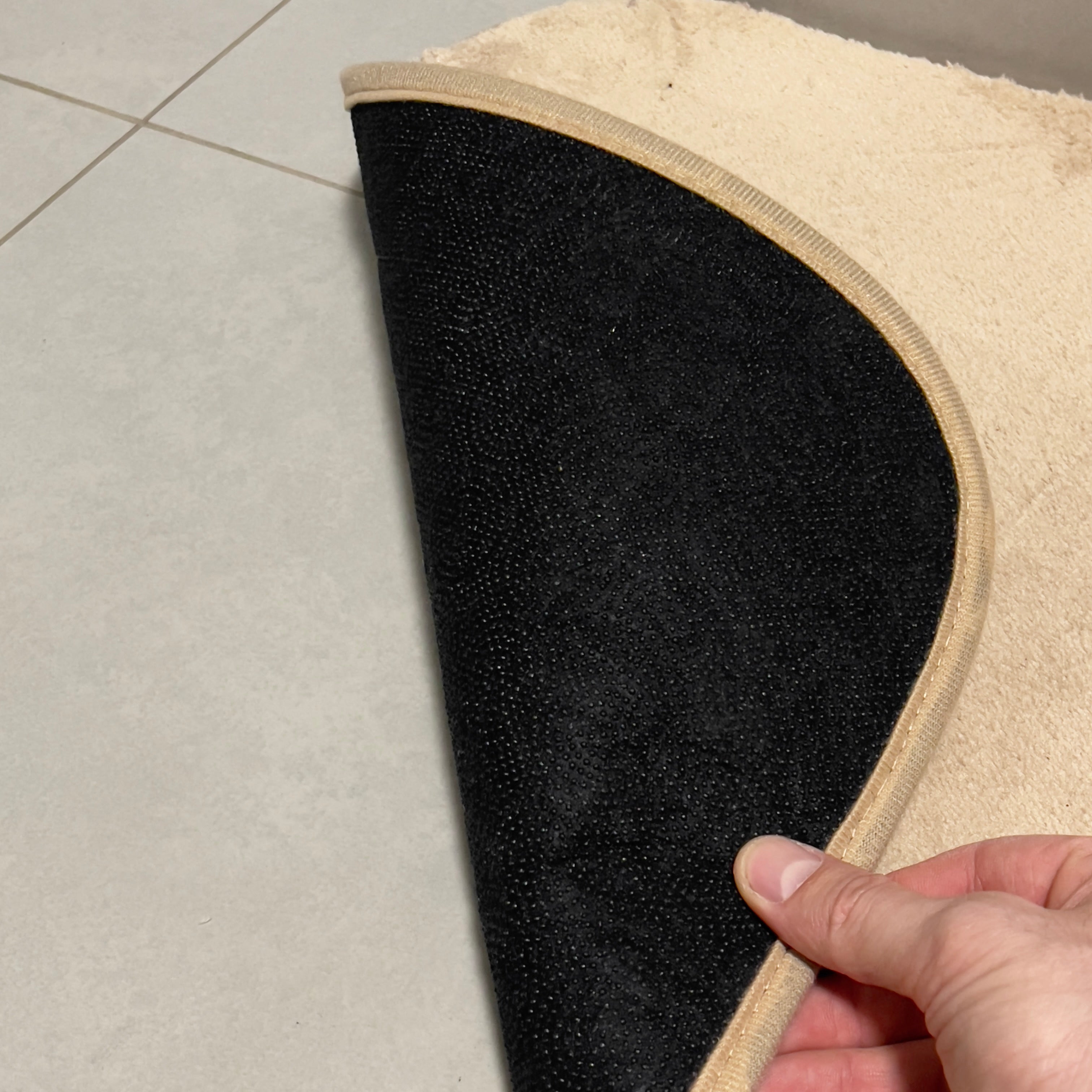 Beige bath mat set - 2 pieces - 50x80, 40x50 cm