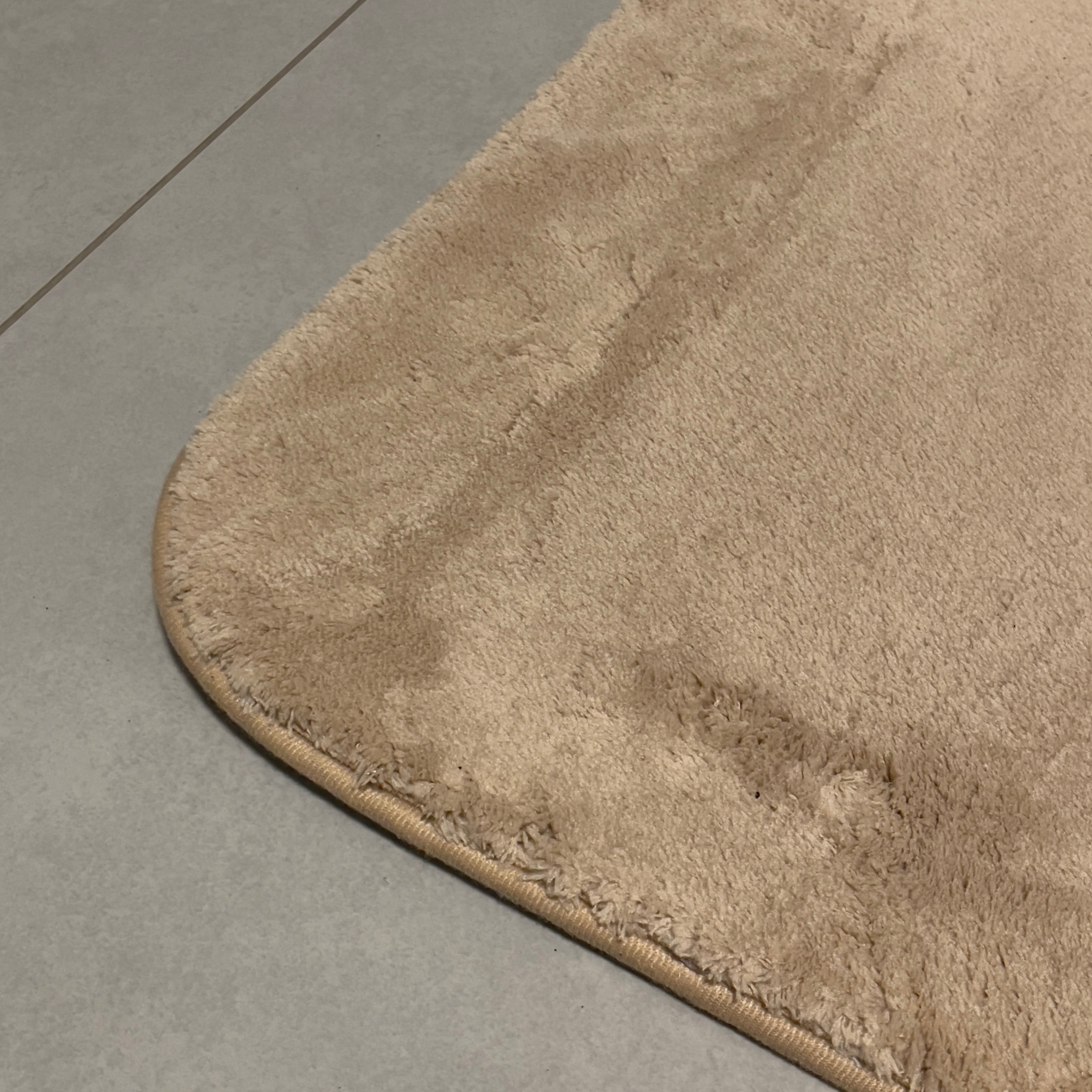 Beige bath mat set - 2 pieces - 50x80, 40x50 cm