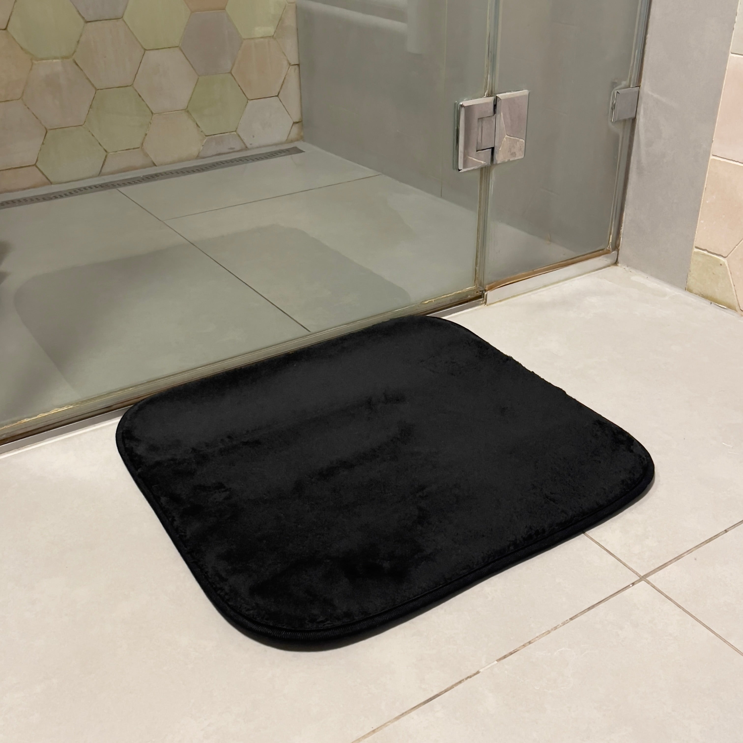 Black bathroom rug set - 2 pieces - 50x80, 40x50 cm
