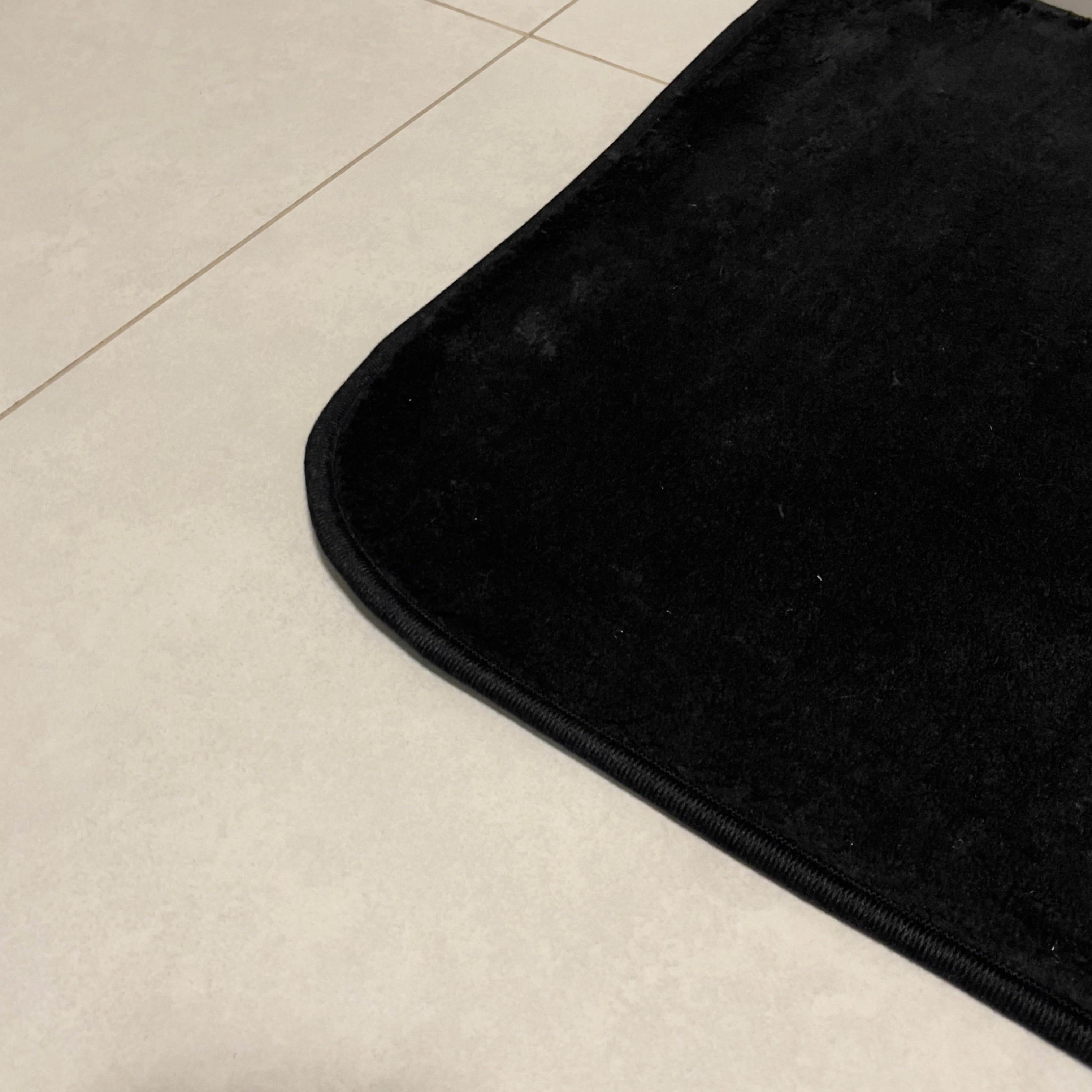 Black bathroom rug set - 2 pieces - 50x80, 40x50 cm