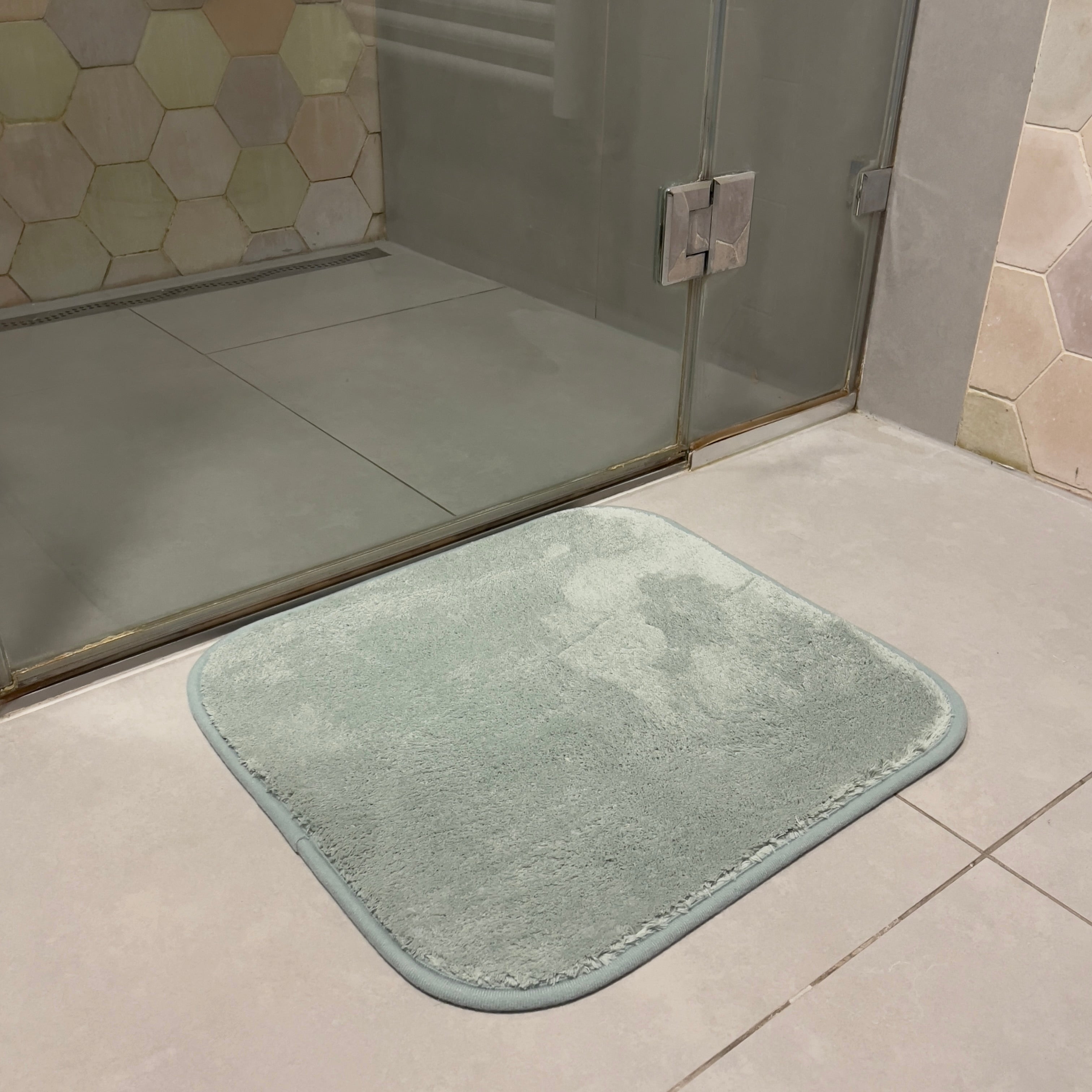 Mint bathroom rug set - 2 pieces - 50x80, 40x50 cm
