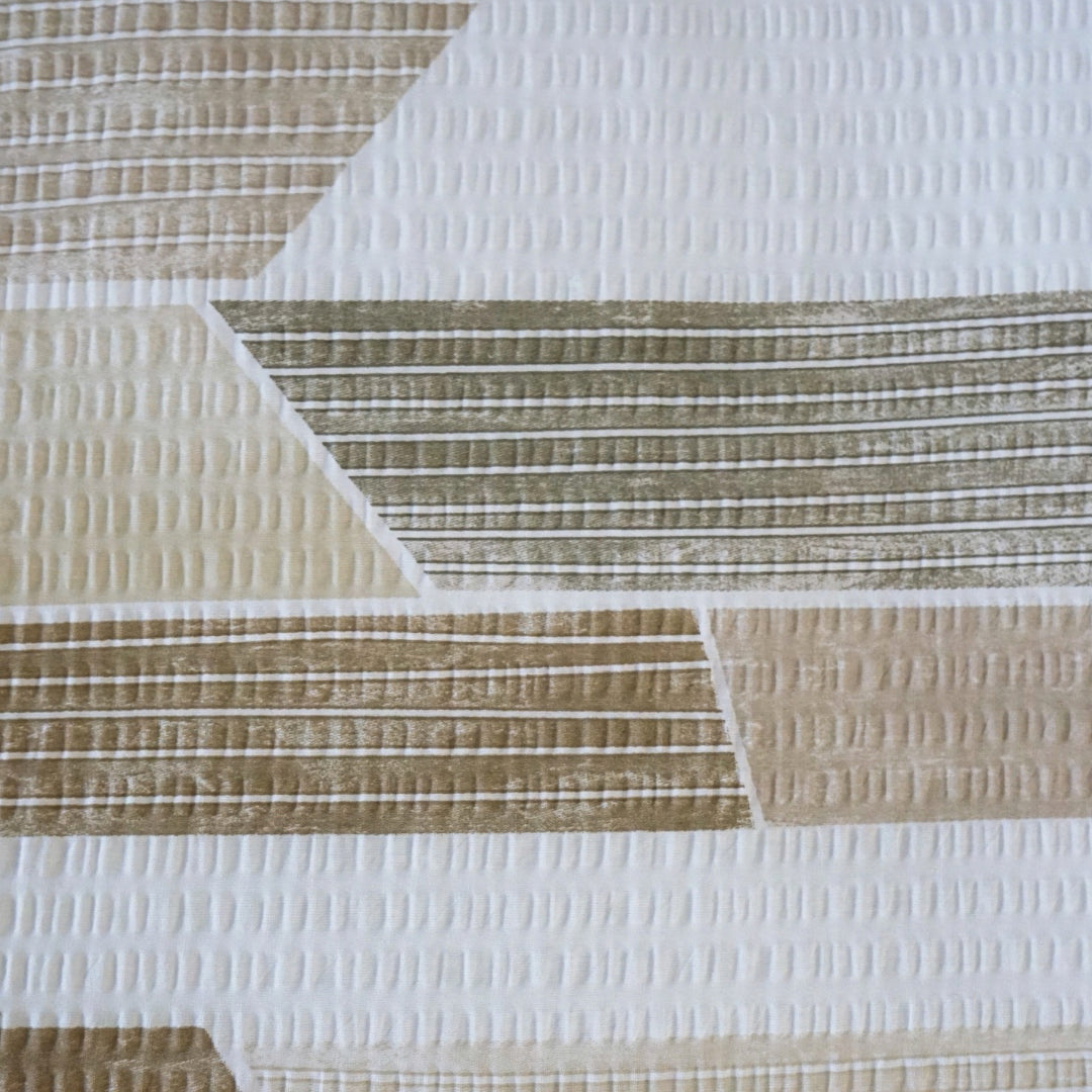 Krepp-Bettwäsche 3er-Set - Braunes Muster