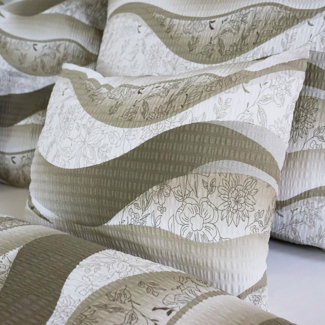 Krepp ágyneműhuzat garnitúra - Keki hullám mintás