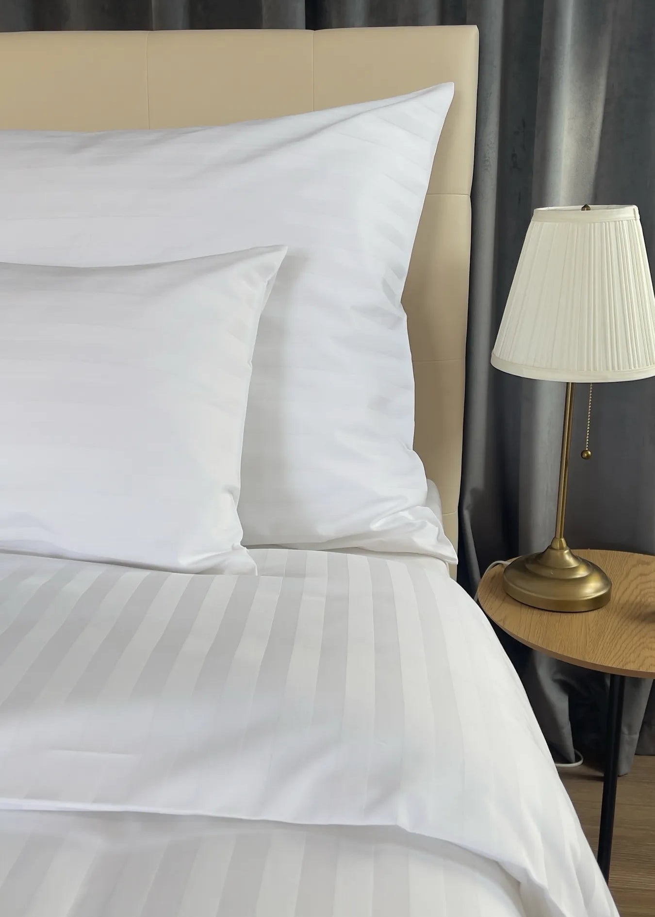 100% Pamut – Prémium Damaszt Szatén Csíkos Ágyneműhuzat 2 cm – Hotel Minőség