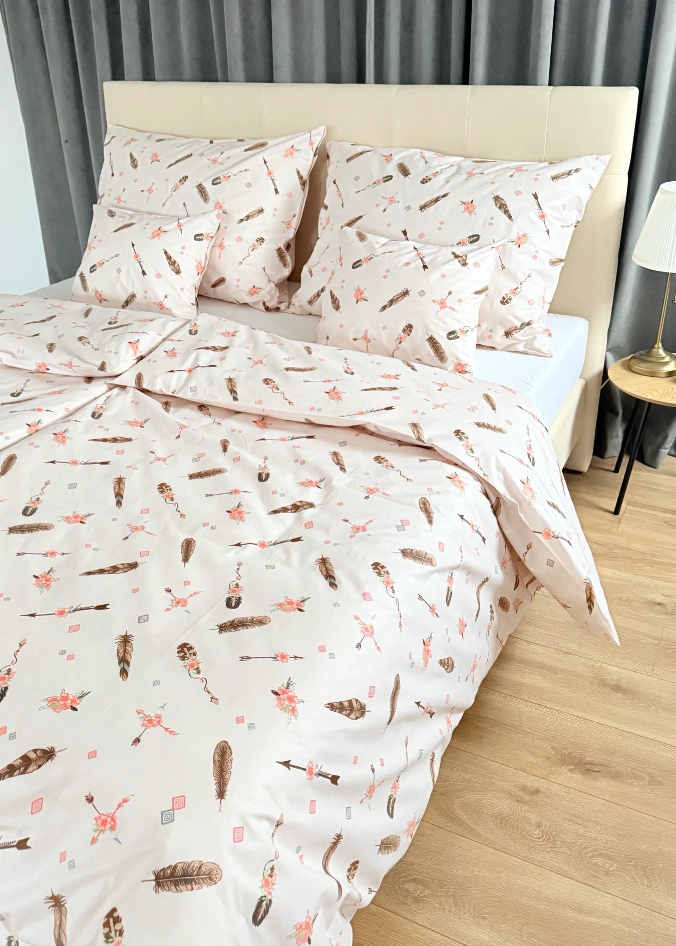 Baumwollbettwäscheset - Blaue Kreise