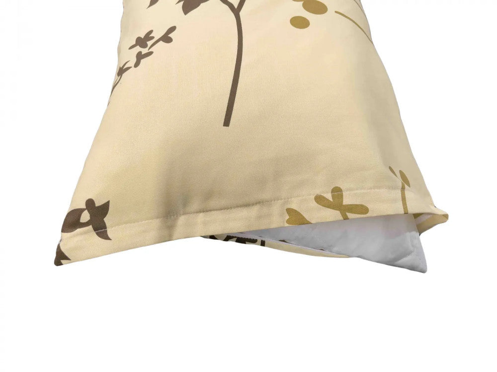 Kissenbezug aus Baumwolle - Braun/beiger Baumzweig