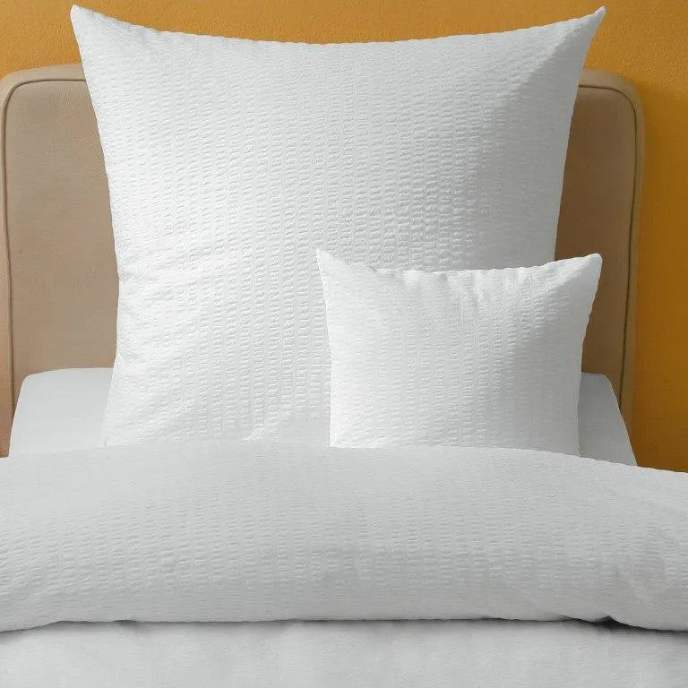 Crepe pillowcase - 100% Cotton - White - fold-over - 130 gr/m2
